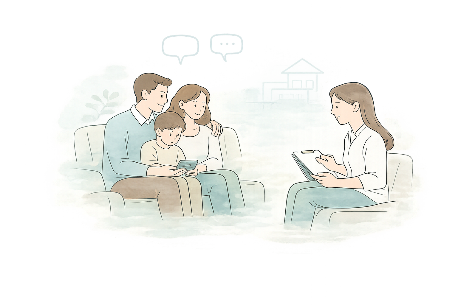 Parenting and school issues illustration