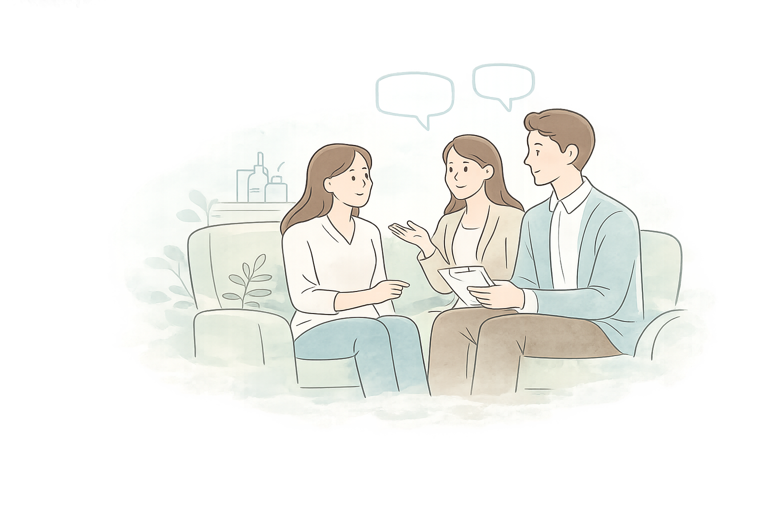 Relationships and couples illustration